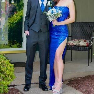 Royal blue prom dress